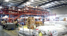 Fabric storage area at Brandix Casualwear