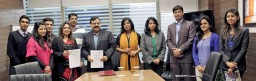 Teams of the Apparel Made-Ups & Home Furnishing Sector Skill Council (AMH SSC) and Amity University on the signing of a MoU