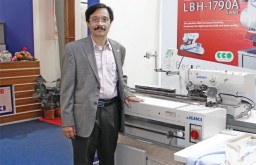 Shamsul Alam, COO & General Manager, Juki Bangladesh with the AC-172N-1790 buttonhole indexer
