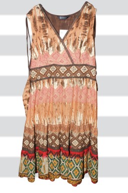 Tie & dye geometric print dress at Rohan Global for $ 8