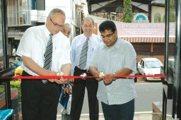 Aman Agrawal from Bombay Rayon and Dietrich Eickhoff from Duerkopp, Germany inaugurating the event