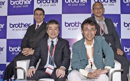 (L-R) Randeep Sahani, General Manager, Brother International India; Koichi Naganuma, MD, Brother Machinery Asia, Hong Kong; Yoshimi Ito, Director, Brother Machinery Asia, Hong Kong; and Yasushi Tsusaka, Director, Brother International India