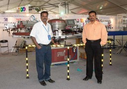 R Mohan Kumar with A Shanwar at the Cheran display