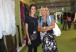 Regular attendees Patrike and Lola from Musgo, Spain, were searching for elegant ladies wear at the IIGF