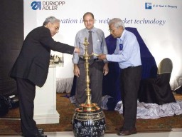 Traditional lighting of the lamp before unveiling the new technology