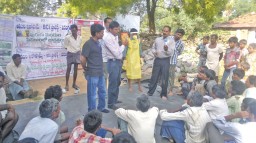 During the training process, team of Anandi Enterprises demonstrating pesticide spraying safety measures