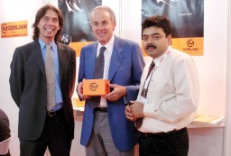 Daniele Cerliani, Alberto Cerliani of Cerliani Group with Rajesh Bihani of Rajasthan International