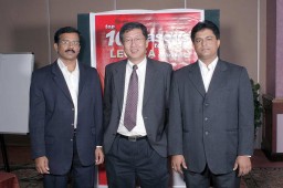 Harvey Tseng (centre) with K Vasudev (left) & M Nooruddin (right) from Lectra India