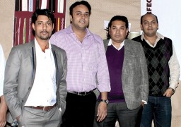 Ashok Chhajer (2nd from right), Director, Krishna Lamicoat with his team