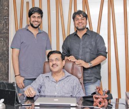 Vaibhav Arora (extreme right) along with his younger brother and father who form the core management team at Rasik Vatika