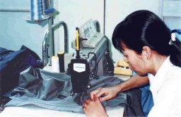 Material, needle and thread all interact to form the perfect seam 