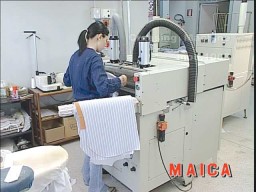 Shirt front creasing machine