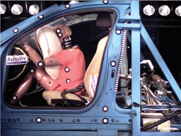 Crash test for the driver side airbag
