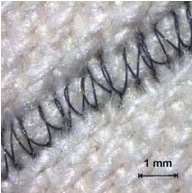 Sewing a Nitinol (shape memory) woven fabric