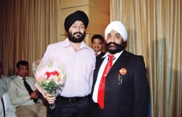 Manjit Singh of Magnum with H.S. Passricha
