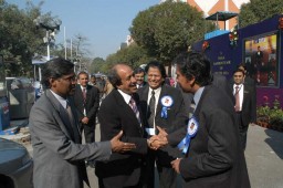 KK Jalan, Vijay Agarwal, Pritam Goel with Qaiser Shamim at an earlier edition of the IIGF