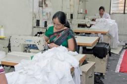 Organized players are using advance machines and very few women are working in stitching and finishing departments