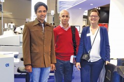 (L to R) – Shovon, Bangladesh Representative, Duerkopp Adler; Mohammad Didarul Hasan, Managing Director, DAD International; and Magdalene Sowada, Area Sales Manager, Duerkopp Adler
