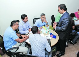 Chandrark Karekatti, Head Projects and Training – Apparel Resources, interacting with delegates at the workshop 