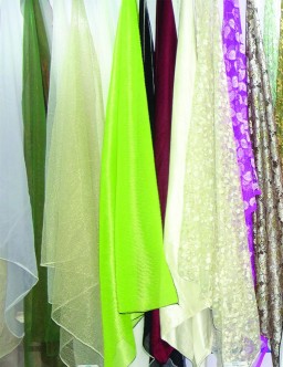 Netflex, Mumbai displayed lots of colourful lace fabrics