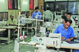 Currently producing 100,000 pieces per month, Jay Pee Knit Fab has 425 sewing machines 