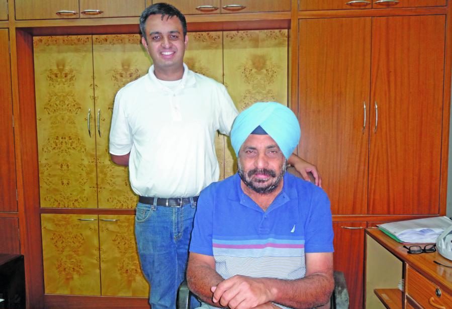 Tejinder Sodhi, CMD, Suprint Textiles with his son Jasmeet Sodhi