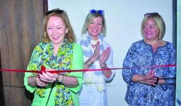 The new office was inaugurated by the sourcing team of EWM for the sub-continent – (L to R) Jennifer Greenacre, Rebecca Tong, and Marti Borthwick