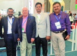 (L-R) Saajith Kumar, VP-CAD/CAM & Automation, IIGM; Bill Ramsey, Regional Sales & General Manager, South West Asia, Gerber Technology; Mohammed Nooruddin, Sales Manager (Consultant)Industrial Solutions, Gerber Technology; and Manoj Nigam, Regional Product Manager, CAD/CAM & Automation