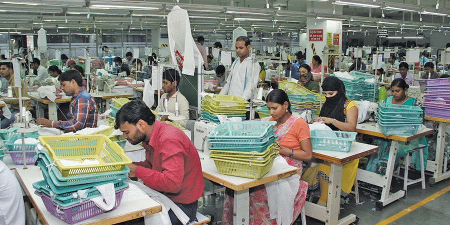 At Dimple Creations, baskets are used for material movement between workstations wherein each basket carries only one garment