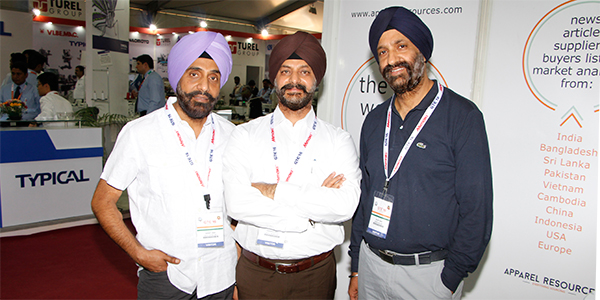 (L to R) Mandeep Singh and Parminder Singh of Digital Fab Creations with Baljeet Singh, Director of Noorveer Creations