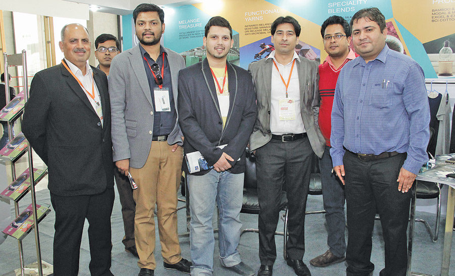 Team of Winsome Yarns Ltd. in Bangladesh with Md. Monabber Ahmed and Mainuddin Ahmed, Directors of the Anowara Group, Dhaka (4th & 5th from right)