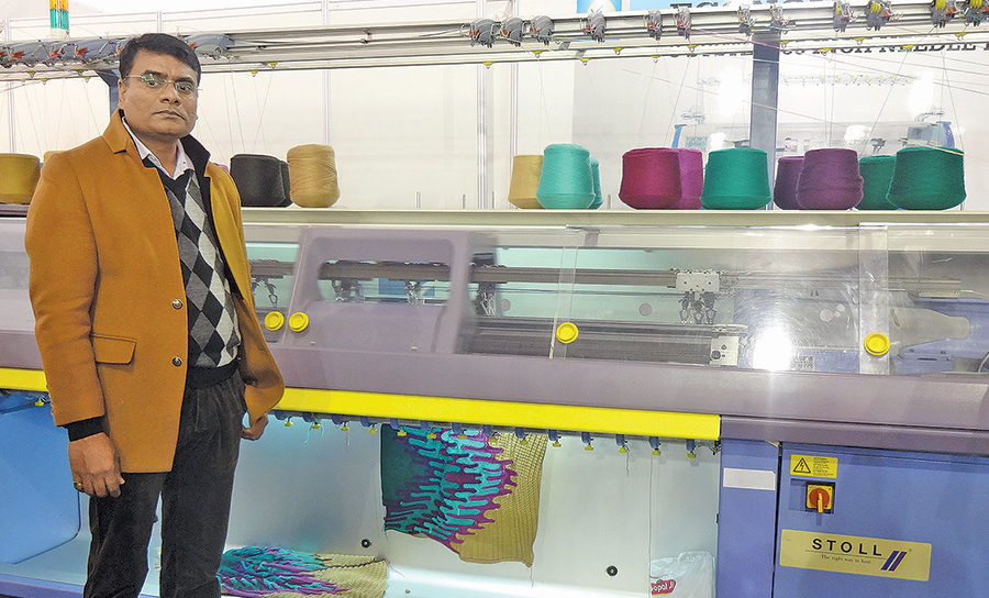 Shubham International was the only dealer of second-hand STOLL machines present at the fair