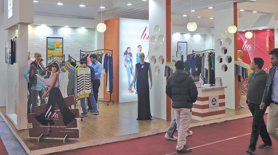 The Birla Cellulose’s booth at the fair attracted visitors for its latest fabric – LIVA