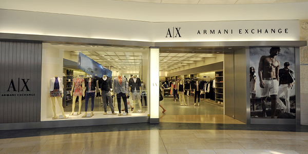 Luxury brands like Armani Exchange set 