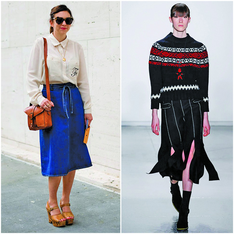 Fabric explorations like denim and suiting seen on streets and on runways alike for designer Main Original