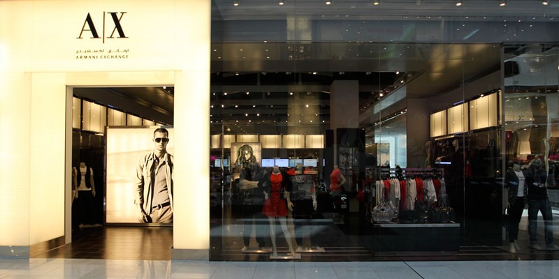 armani exchange showroom in delhi