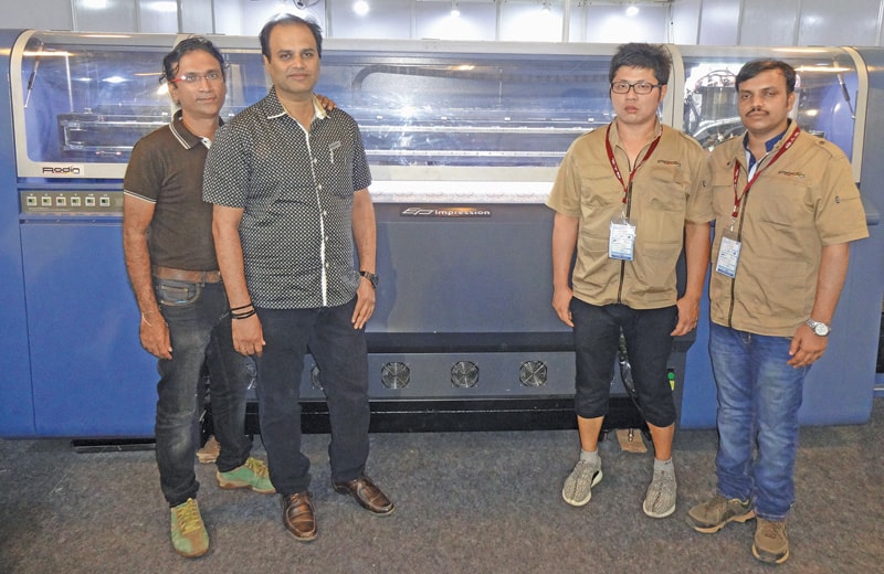 Murugan (extreme left), Consultant and Sridhar T Kabadi (second from left), Director, Lordz Digital Systems with their team members