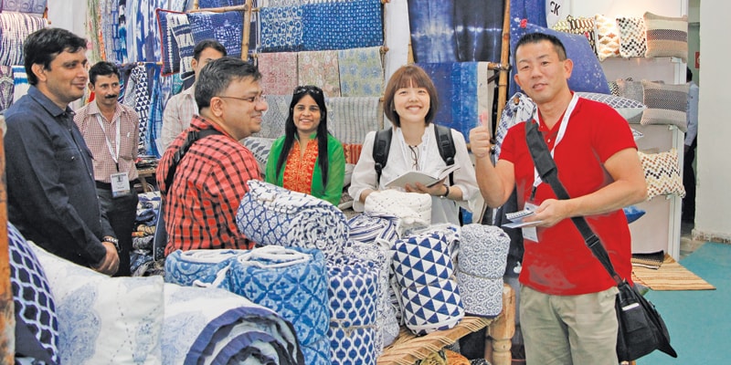 Buyers in a happy mood at the fair