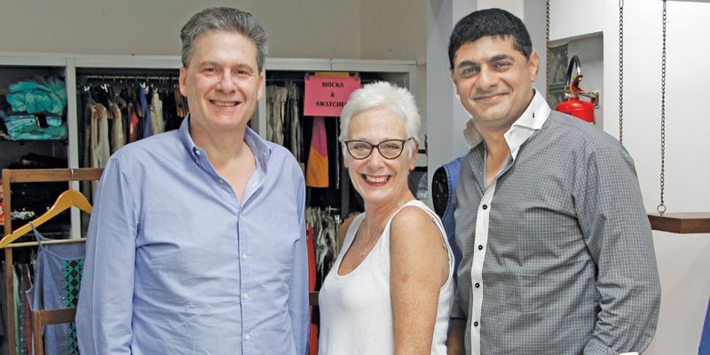(L to R) Joel Ratner, Executive Vice President of Sales, IDG; Teri Cirruto, Design Director, IDG; and Sameer Thapar, CEO, Montrose Delhi