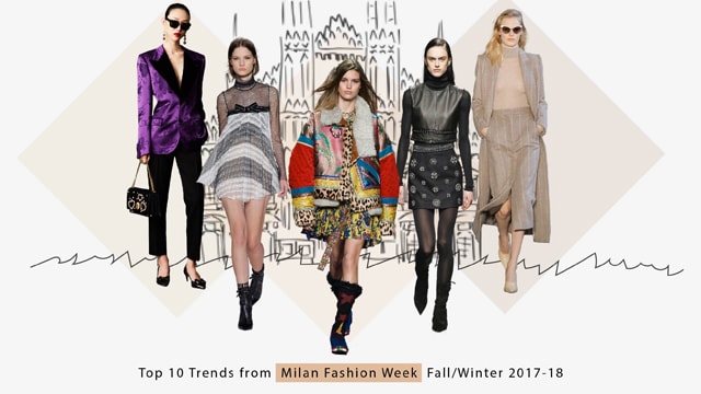Top 10 Trends from Milan Fashion Week Fall/Winter 2017-18