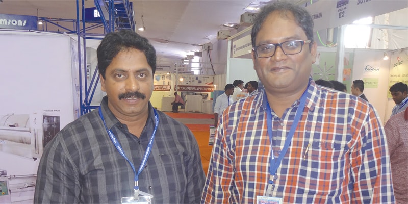 B. Rammohan Rao (L), GM; and Sridhar Mandava, MD, Mandava Cotton Mills, Vijayawada