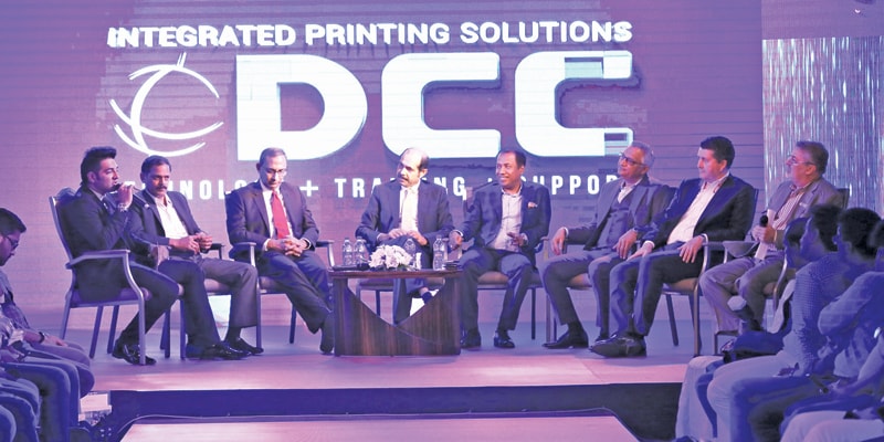 Managing Director of DCC Group of companies Dhaval Dadia (extreme left) addressing participants who took part in a panel discussion organized during the launch of the showroom and training facility named ‘Xperience Zone’ in Dhaka