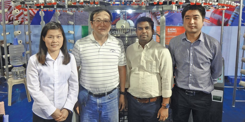 Lee Hsueh Chih (second from left), Manager, LKM Precision Machinery and R.S. Kalidas (third from left), VP, Golden Falcon India