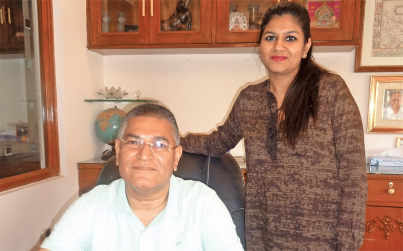 Raj Sethia with his daughter Aishwarya