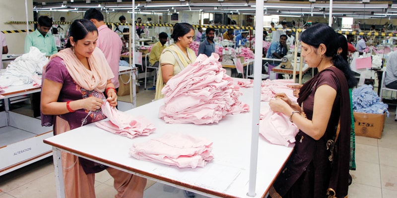 Sewing and finishing operations on the same floor help the company in saving cost